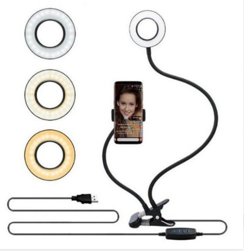 LED Selfie Ring Light for Live Adjustable Makeup Light - 8cm Stand - silverfoxgoods